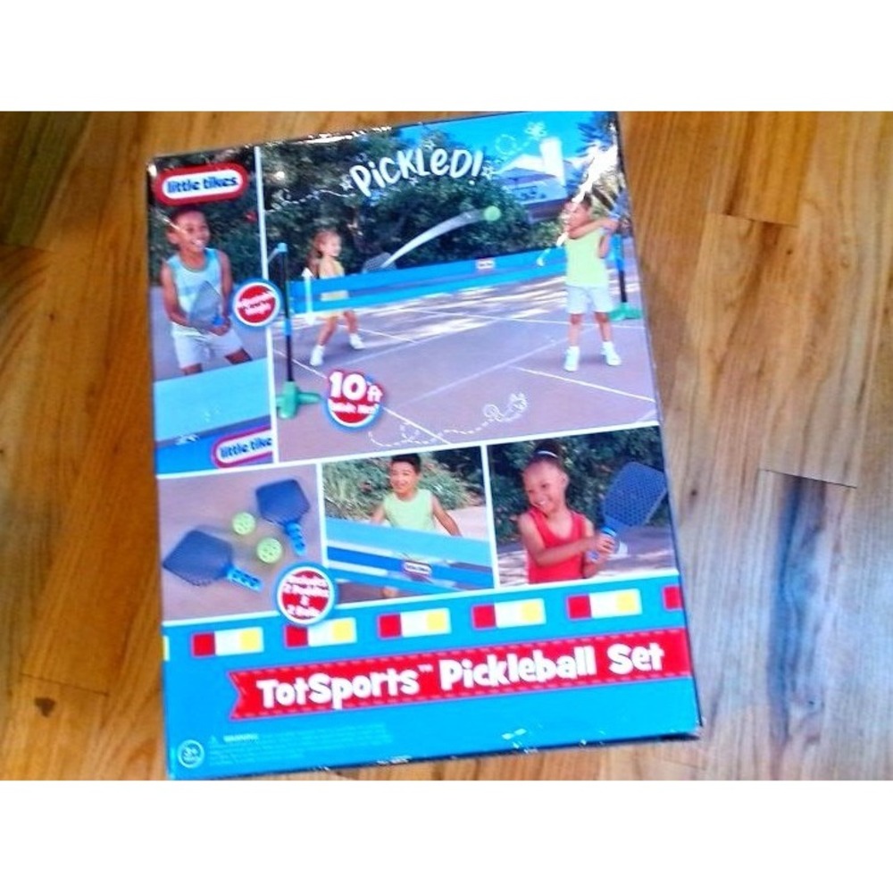 Little Tikes - TotSports Pickleball Set Includes 2 Paddles 2 Balls & Net,BNIB